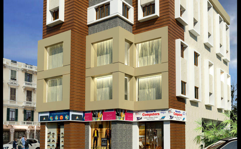 Elevation design for Commercial Complex in Trichy